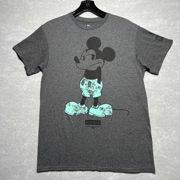 Disney Neff Collection Teal Floral Mickey Mouse Short Sleeve Men’s Size: M - Picture 1 of 8